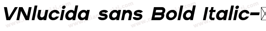 VNlucida sans Bold Italic字体转换